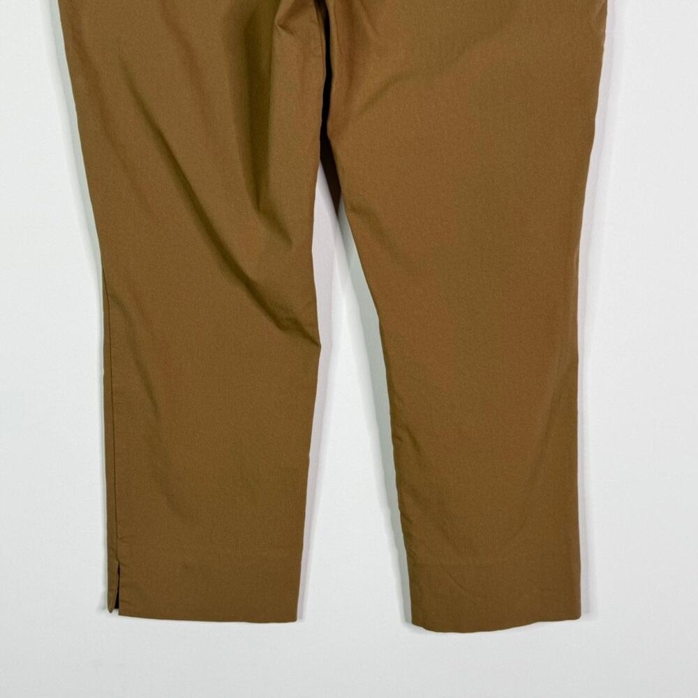 Renuar R1542 Cigarette Style Ankle Pant Brown Womens 14 Pull On Stretch Comfort - Picture 8 of 13